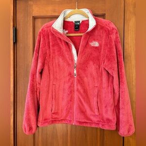 The North Face Osito Full Zip Fuzzy Fleece Jacket Women’s Medium M Coral Pink